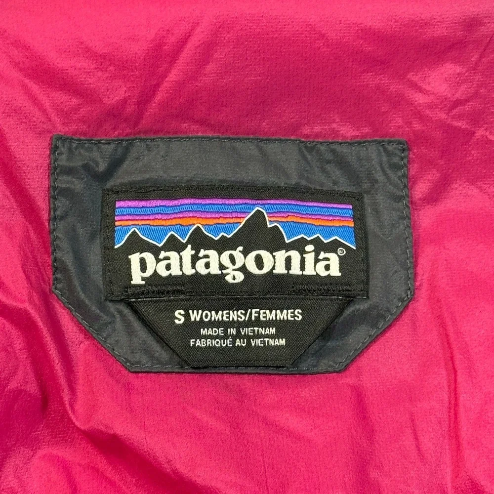 Patagonia Hyper Puff Jacket Womens Small Forge Gray Magenta Puffer 84405